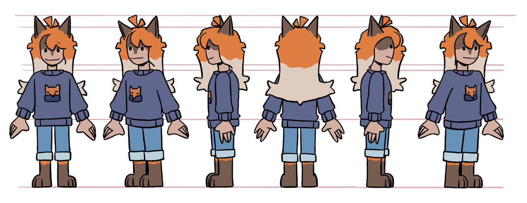 Character Turnaround for Fenn in "Drifting"