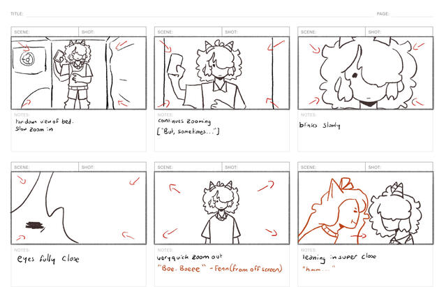 Storyboard for "Drifting"